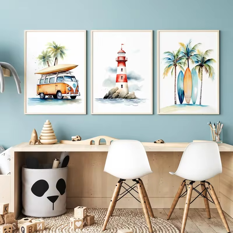 Baby Nursery Ocean Theme - Sörf okyanus temalı kreş plaj deniz