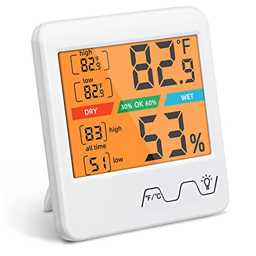 Baby Nursery Temperature - Yüksek Hassasiyetli Dijital Termometre Higrometre, Arkadan