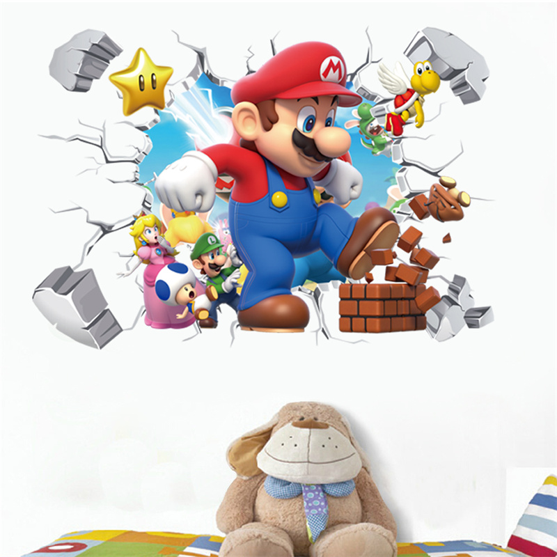Baby Nursery Wallpaper - 3D Karikatür Anime Oyun Karakterleri Duvar