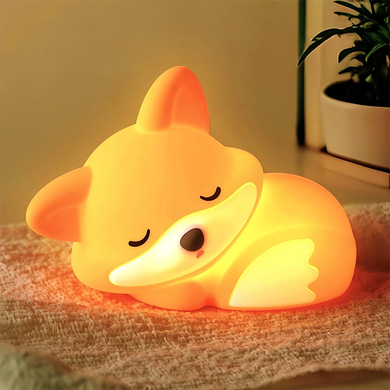 Baby Nursery Table Lamp - Sevimli Tilki Hayvan Gece Lambası Silikon
