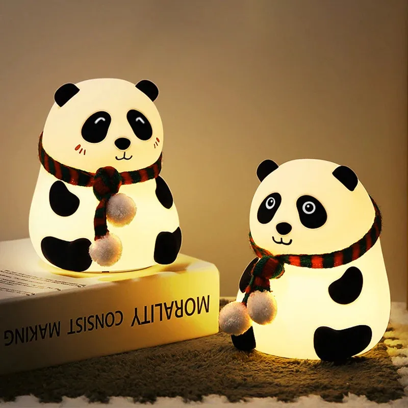 Baby Nursery Table Lamp - Sevimli Panda Gece Lambası Silikon Çocuk