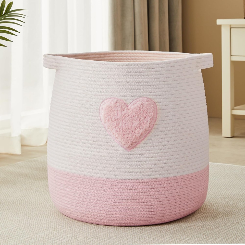Baby Nursery Hamper - Pembe çamaşır sepeti sepet çocuklar kızlar