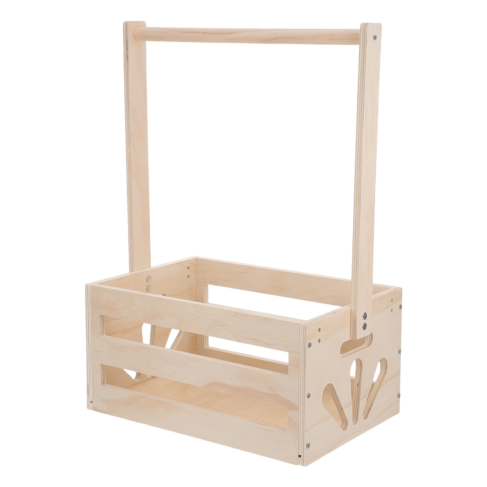 Baby Nursery Hamper - Bebek Odası Depolama Kutusu Saplı Ahşap