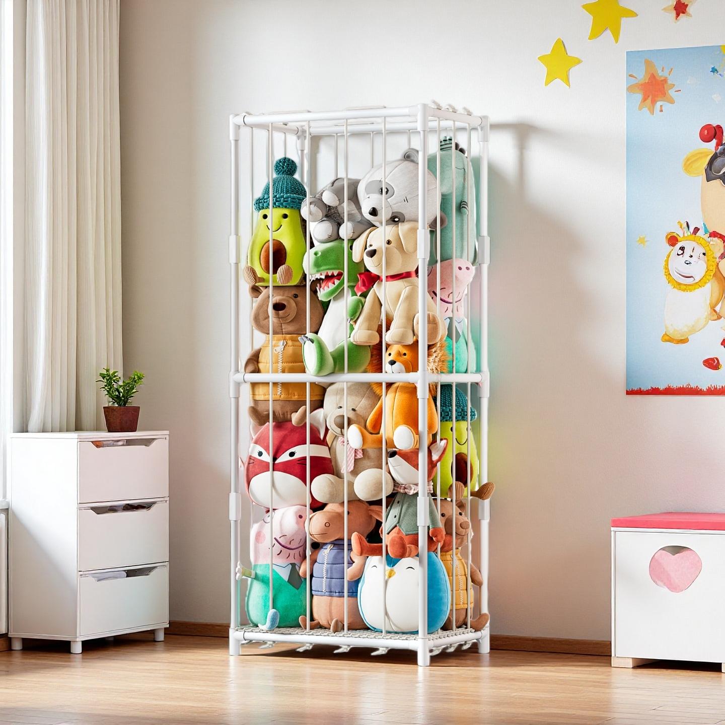 Baby Nursery - Dikey Peluş Oyuncak Saklama Düzenleyici, Hayvanat