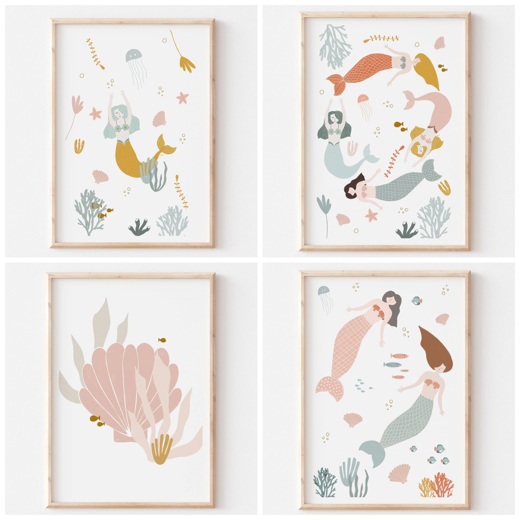 Baby Nursery Ocean Theme - Boho Kreş Okyanus Temalı Pembe Deniz
