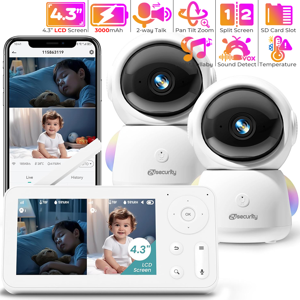 Baby Nursery Temperature - 2 Kamera ve Sesli 2K Bebek
