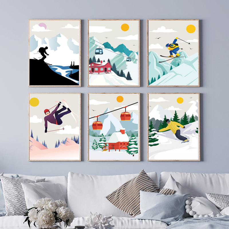 Minimalist Kar Dağı Kanvas Tab - Baby Nursery Themes Girl incelemesi ve fiyatı