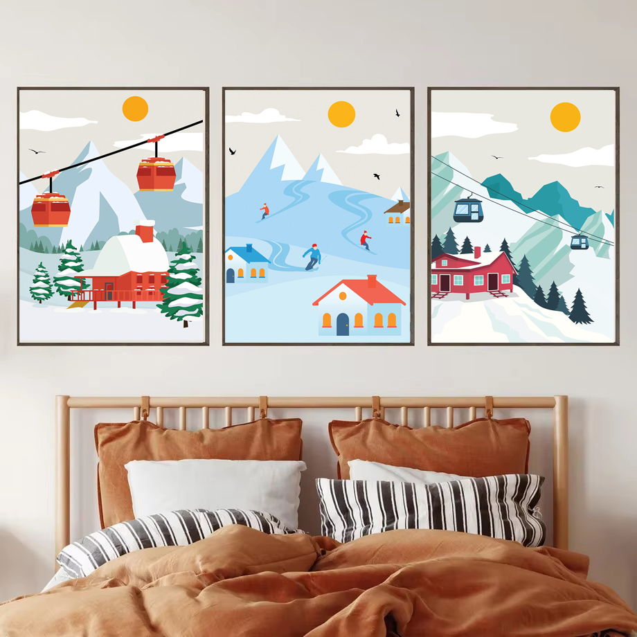 Minimalist Kar Dağı Kanvas Tab - Baby Nursery Themes Girl incelemesi ve fiyatı