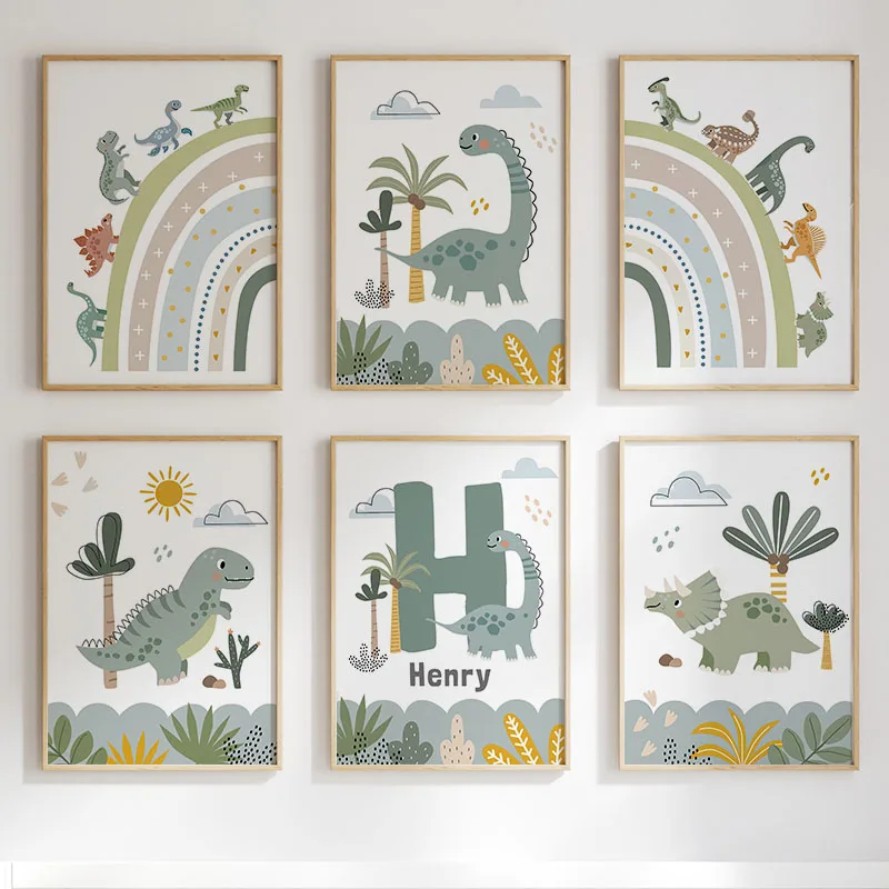 Sevimli Dinozor T-Rex Brachios - Baby Nursery Wall Art incelemesi ve fiyatı