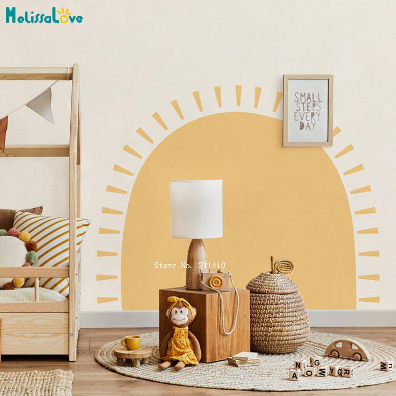 Yarım güneş Boho duvar çıkartm - Baby Nursery Wallpaper incelemesi ve fiyatı