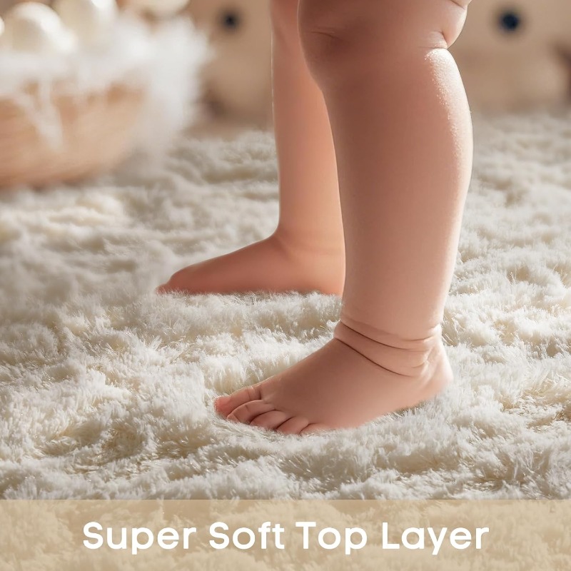 Yuvarlak Krem Beyaz Halı Yumuş - Baby Nursery Mat incelemesi ve fiyatı