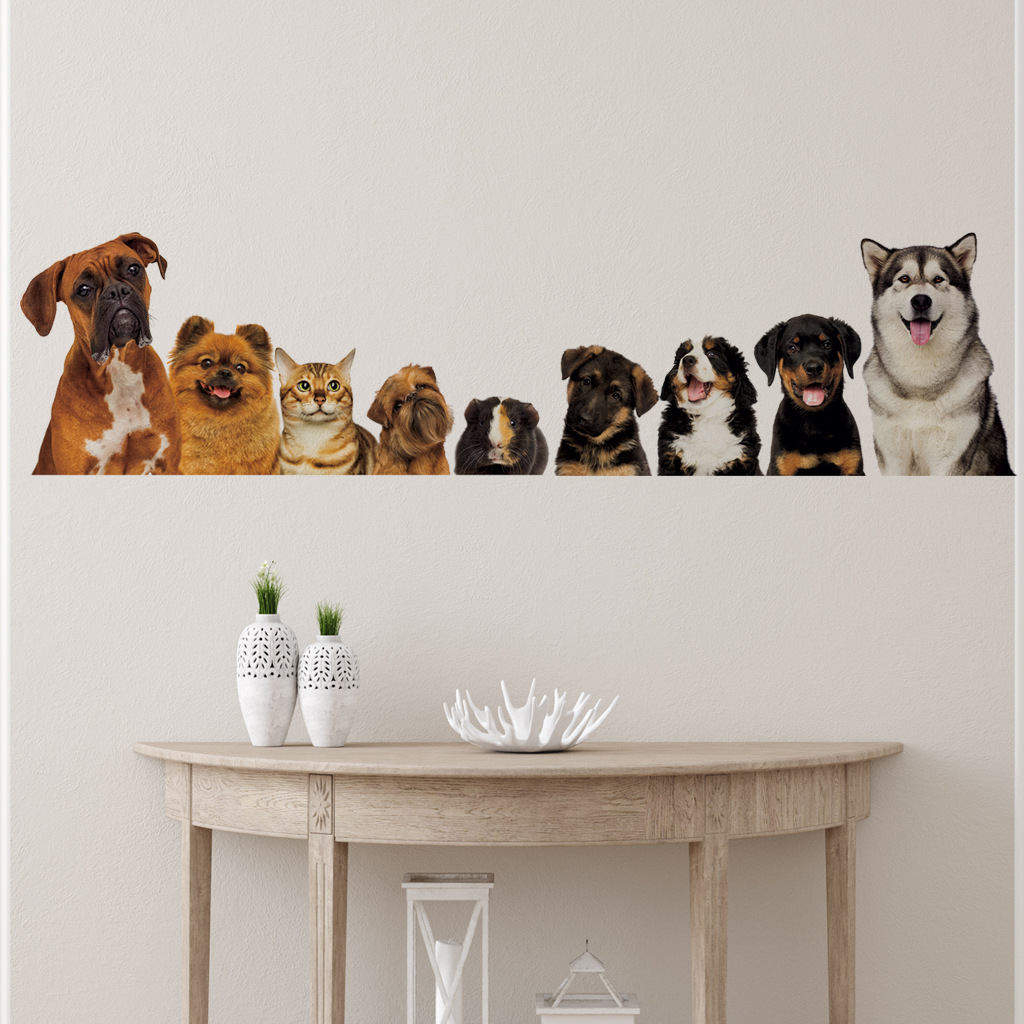 C30 #9 sevimli kediler ve köpe - Baby Nursery Wallpaper incelemesi ve fiyatı