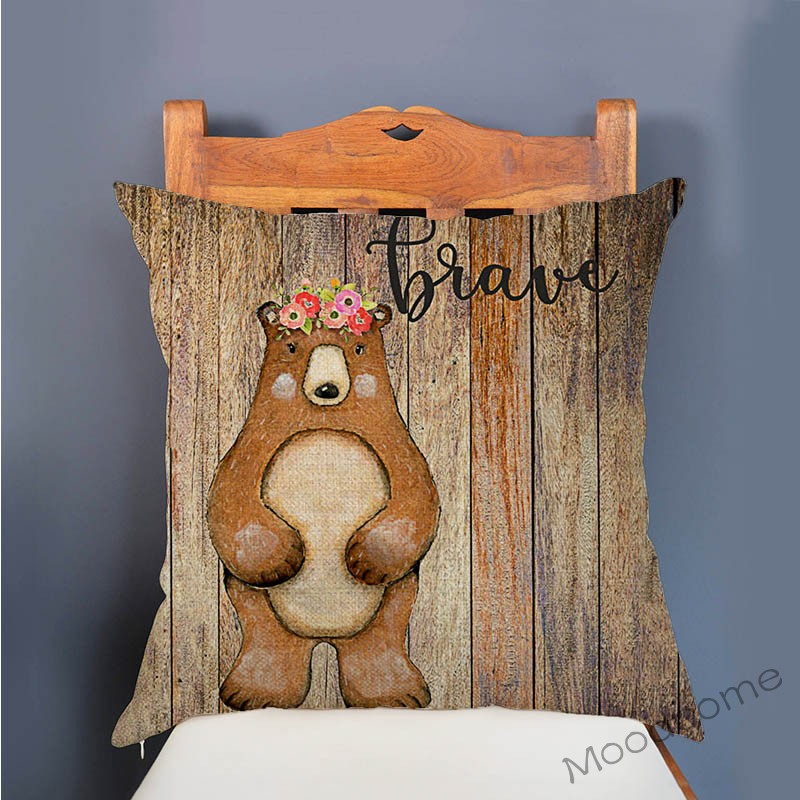 Sevimli Orman Hayvanları Ahşap - Baby Nursery Cushion incelemesi ve fiyatı