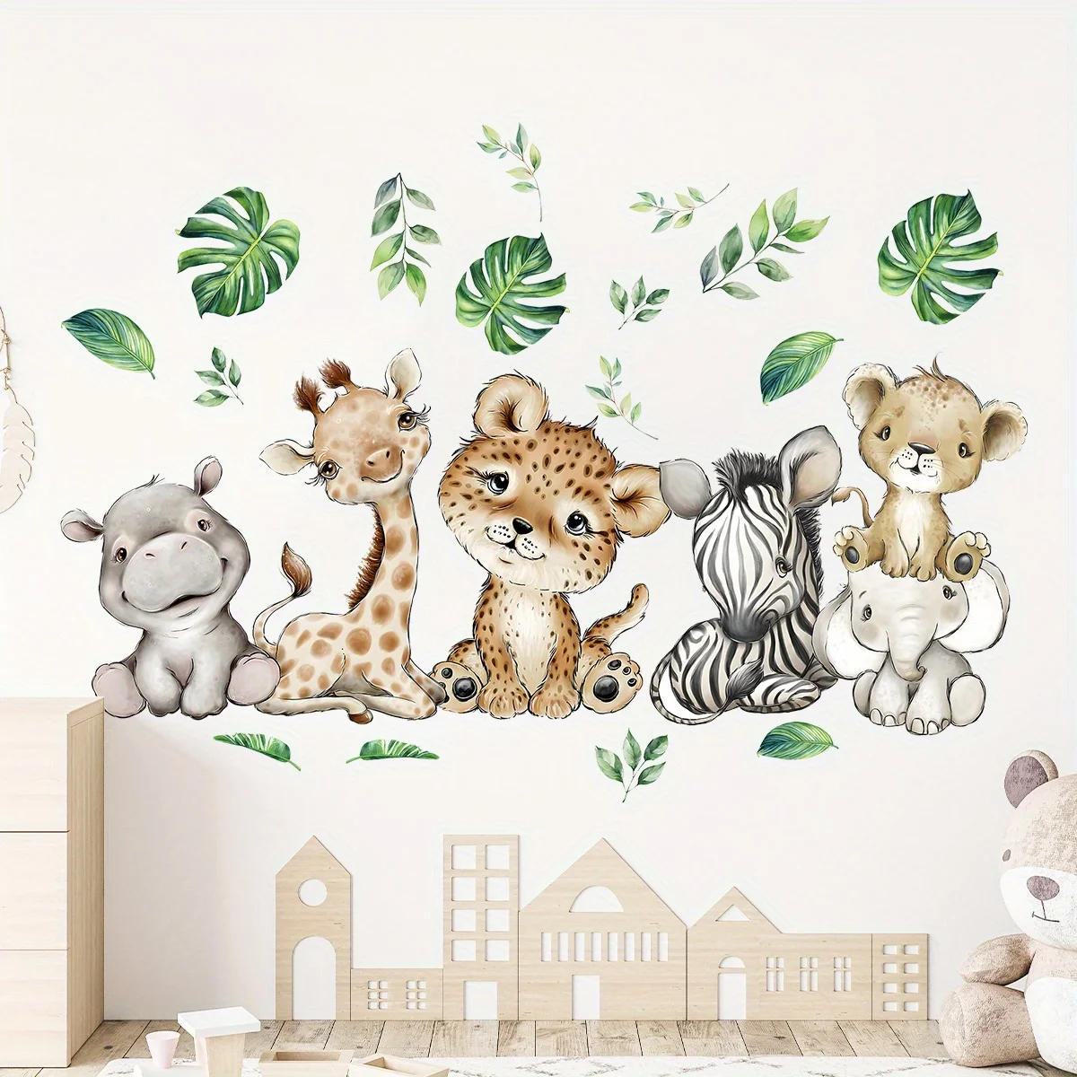 1 adet karikatür sevimli su ay - Baby Nursery Wallpaper incelemesi ve fiyatı