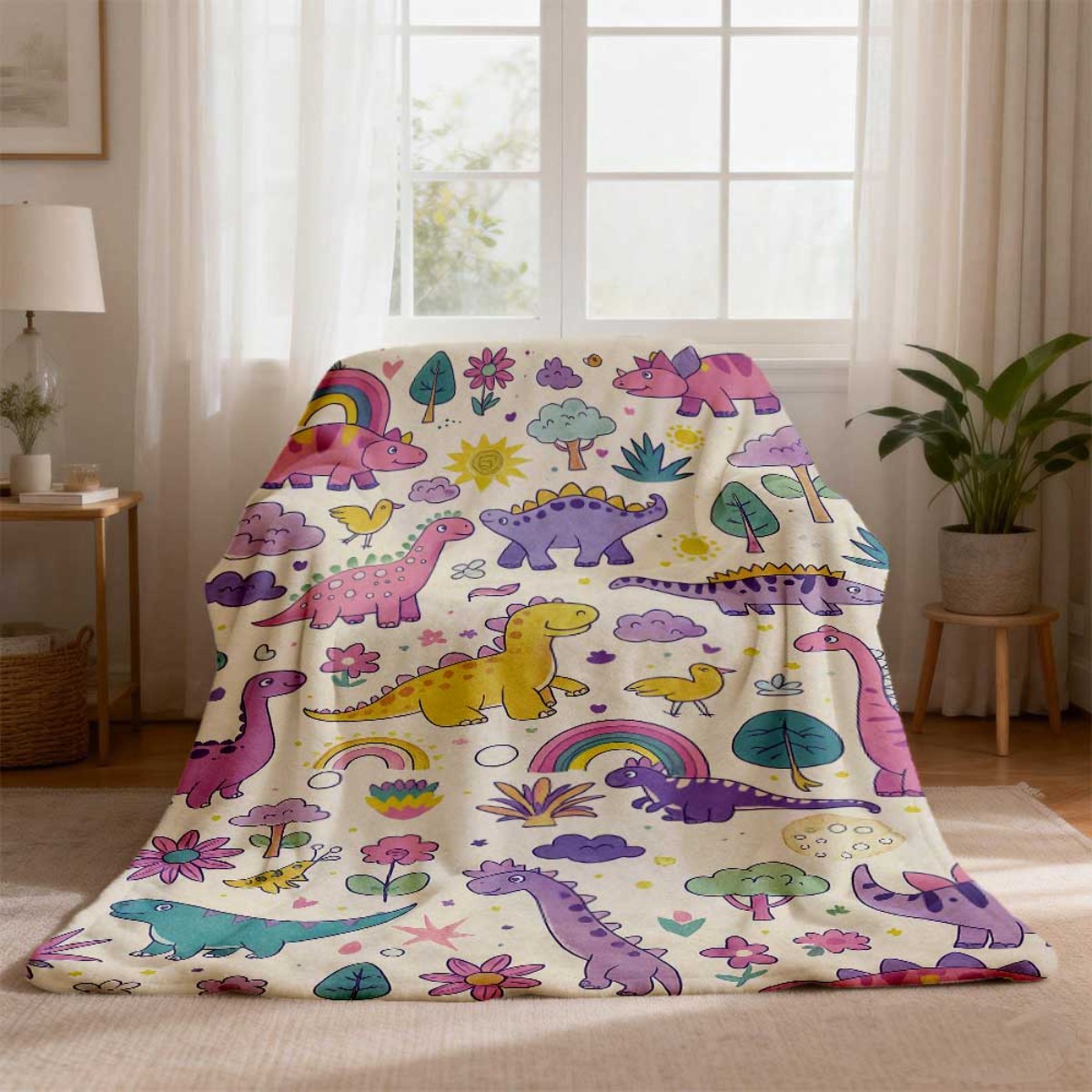 Süper Sevimli Dinozor Gökkuşağ - Baby Nursery Themes Girl incelemesi ve fiyatı
