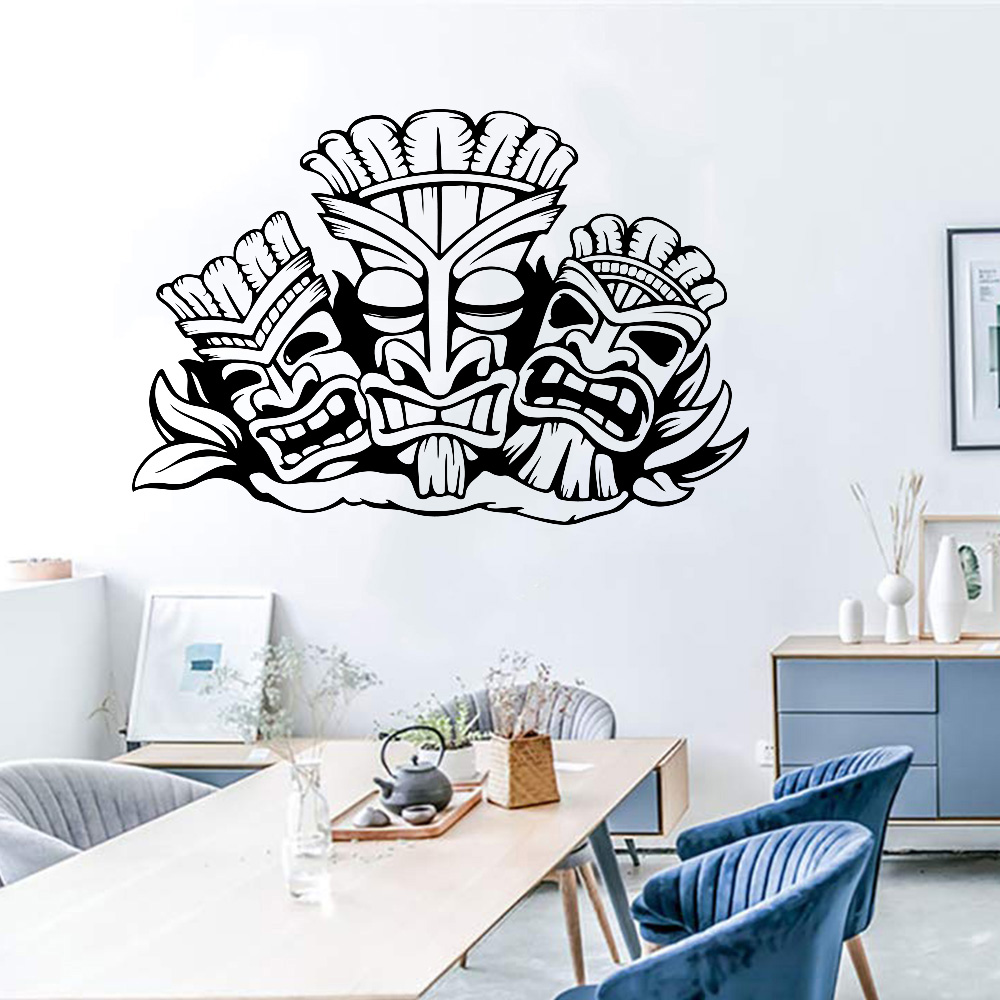 Hawaii Totem duvar Sticker Alo - Baby Nursery Wallpaper incelemesi ve fiyatı