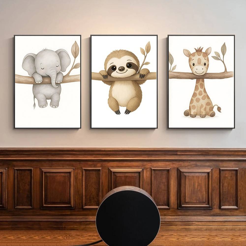 Nötr Boho Safari Bebek Hayvan  - Baby Nursery Wallpaper Neutral incelemesi ve fiyatı