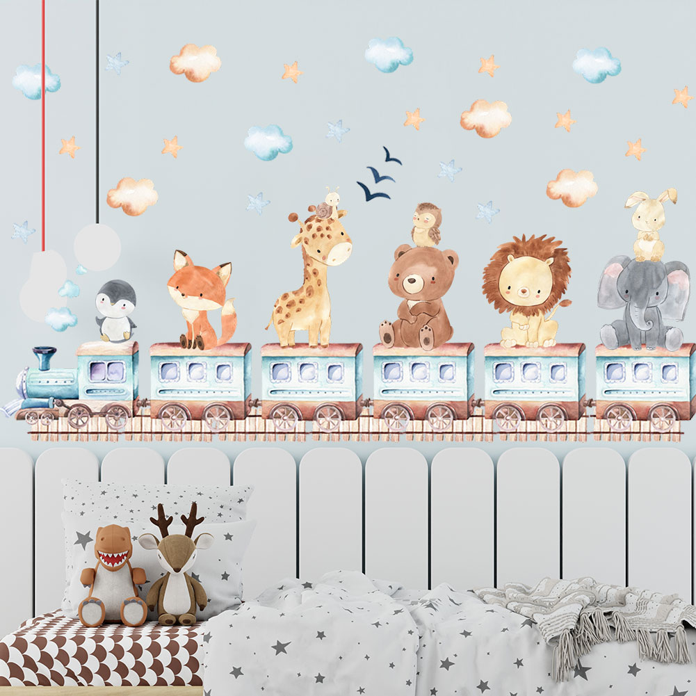 Karikatür tren çıkartmalar asl - Baby Nursery Wallpaper incelemesi ve fiyatı
