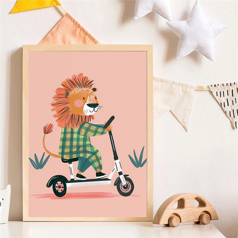Köpek Uçak Aslan Arabada Hayva - Baby Nursery Wall Art incelemesi ve fiyatı