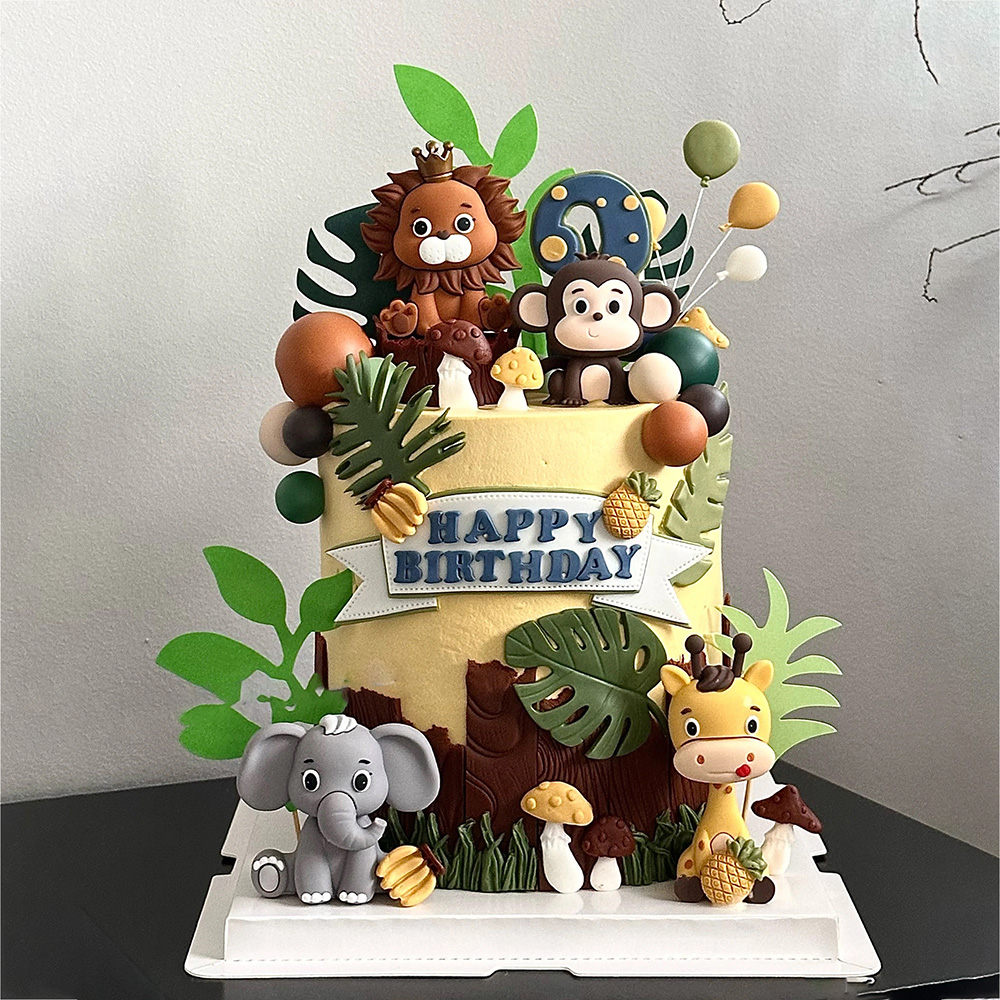 Safari Hayvan Kek Toppers Seti - Baby Nursery Jungle Theme incelemesi ve fiyatı