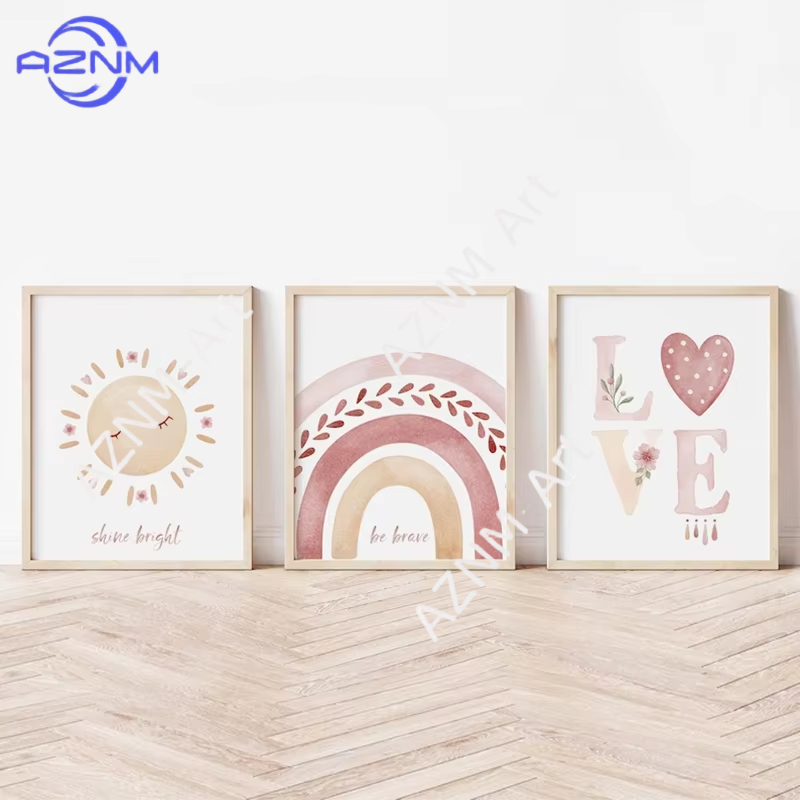1 adet/3 adet stil gökkuşağı s - Baby Nursery Wall Art incelemesi ve fiyatı
