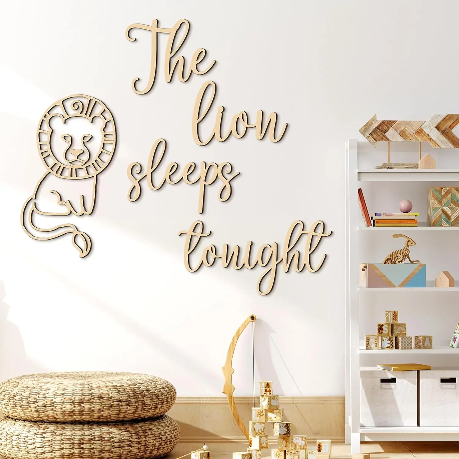 Aslan Bugün Gece Uyuyor Ahşap  - Baby Nursery Jungle Theme incelemesi ve fiyatı