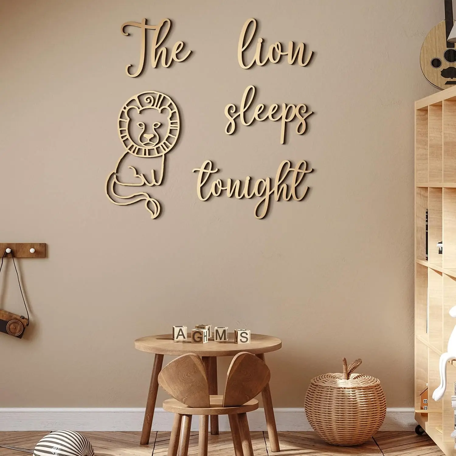 Aslan Bugün Gece Uyuyor Ahşap  - Baby Nursery Jungle Theme incelemesi ve fiyatı