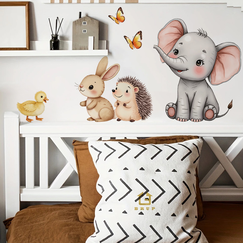 Karikatür Hayvan Duvar Sticker - Baby Nursery Wall Art incelemesi ve fiyatı