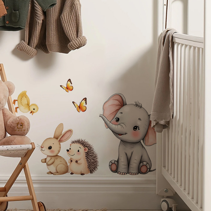 Karikatür Hayvan Duvar Sticker - Baby Nursery Wall Art incelemesi ve fiyatı