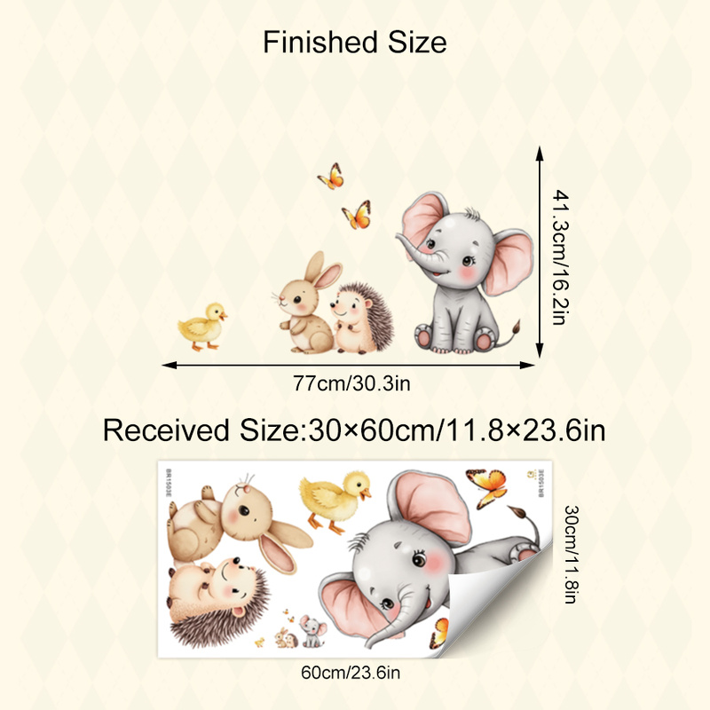 Karikatür Hayvan Duvar Sticker - Baby Nursery Wall Art incelemesi ve fiyatı