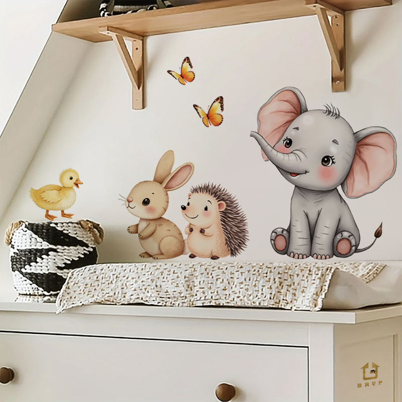 Karikatür Hayvan Duvar Sticker - Baby Nursery Wall Art incelemesi ve fiyatı