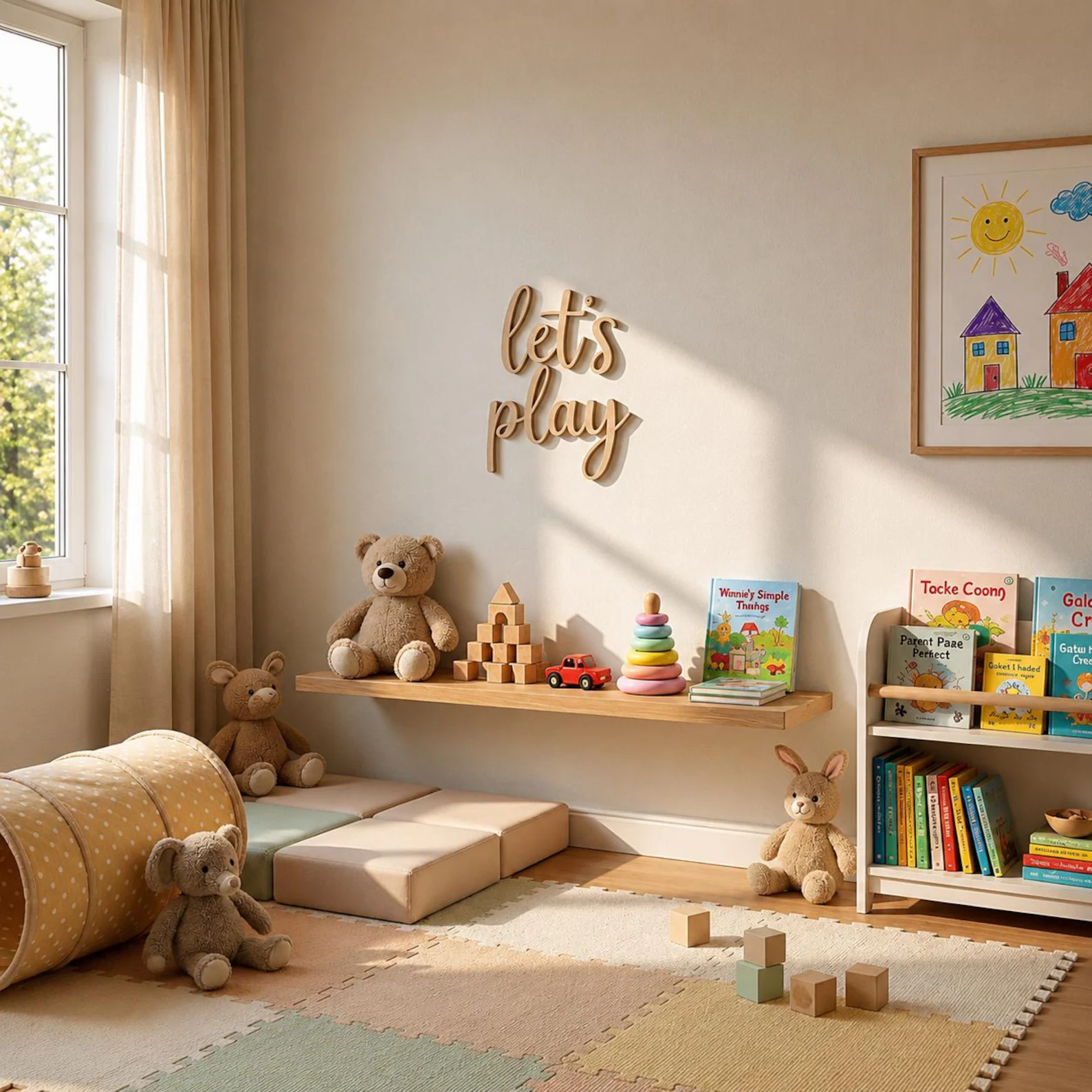 Oynayalım Ahşap Duvar Tabelası - Baby Nursery Wall Art incelemesi ve fiyatı