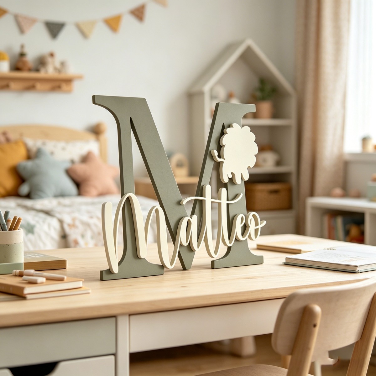 1 adet özel aslan adı ve ilk a - Baby Nursery incelemesi ve fiyatı