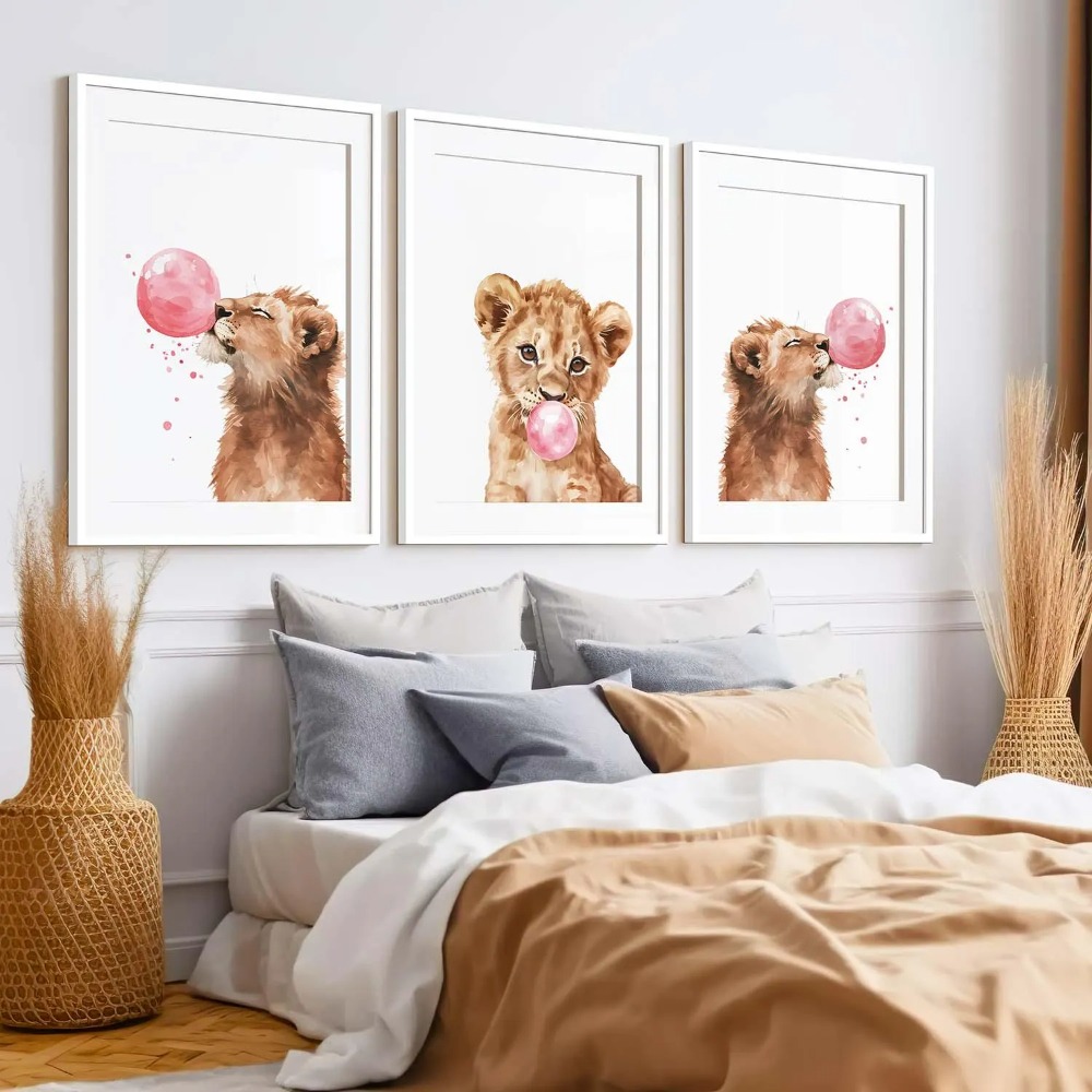 Aslan Yavrusu Kreş Duvar Sanat - Baby Nursery Jungle Theme incelemesi ve fiyatı