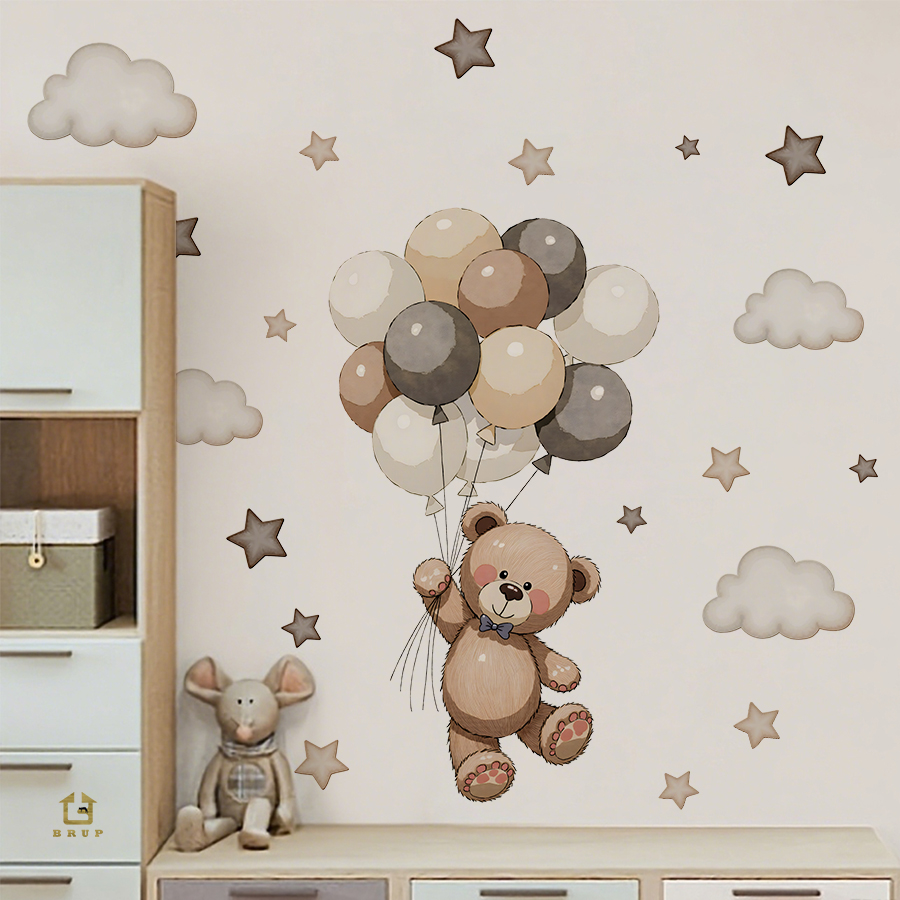 Sevimli Oyuncak Ayı Duvar Çıka - Baby Nursery Wallpaper incelemesi ve fiyatı