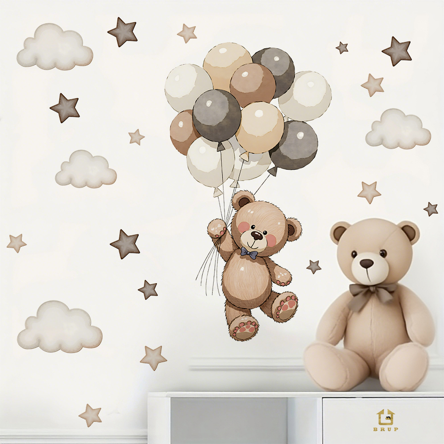 Sevimli Oyuncak Ayı Duvar Çıka - Baby Nursery Wallpaper incelemesi ve fiyatı