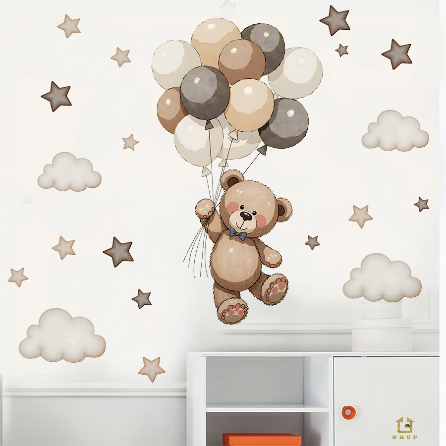 Sevimli Oyuncak Ayı Duvar Çıka - Baby Nursery Wallpaper incelemesi ve fiyatı