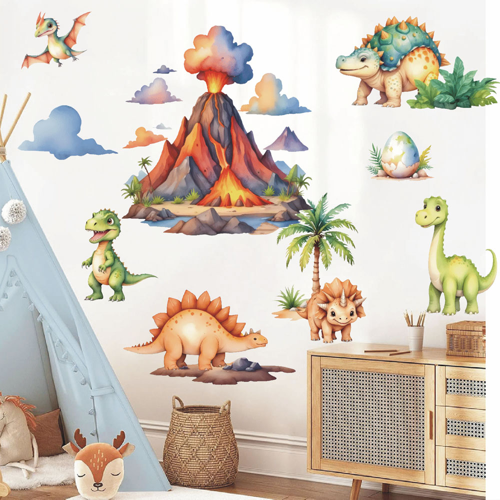 Karikatür orman dinozor duvar  - Baby Nursery Jungle Theme incelemesi ve fiyatı