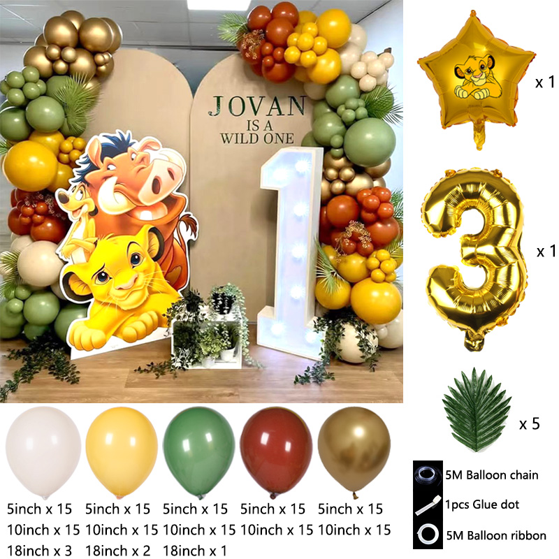 Aslan Kral Temalı Balon Çelenk - Baby Nursery Jungle Theme incelemesi ve fiyatı