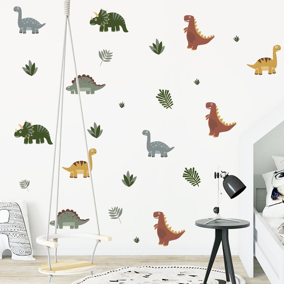 Karikatür Sevimli Dinozor Yapr - Baby Nursery Wallpaper incelemesi ve fiyatı