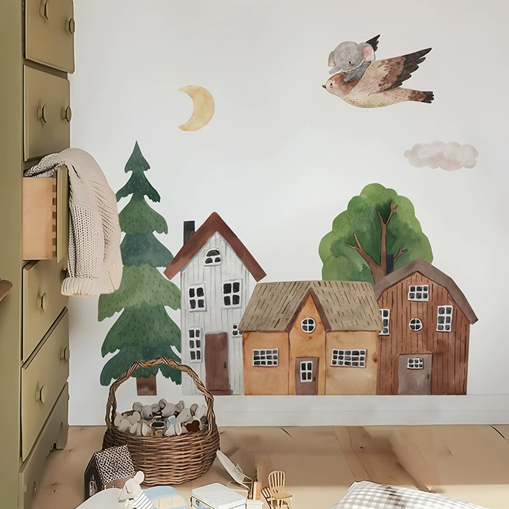 Kumaş karikatür orman eski şeh - Baby Nursery Wall Art incelemesi ve fiyatı