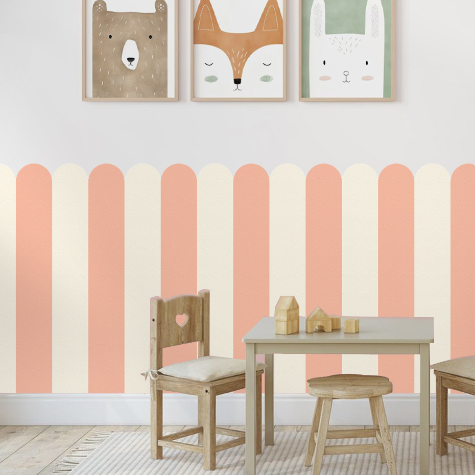Çok renkli Dikey Çizgili Ark D - Baby Nursery Wall Art incelemesi ve fiyatı