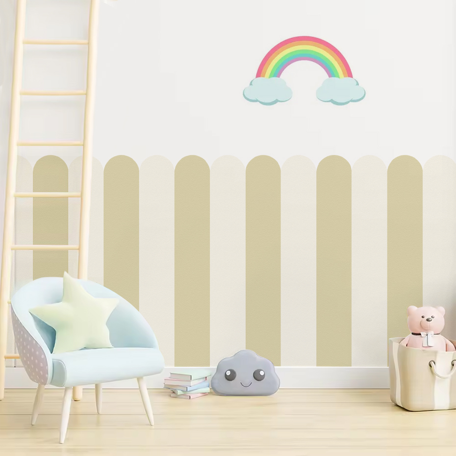 Çok renkli Dikey Çizgili Ark D - Baby Nursery Wall Art incelemesi ve fiyatı