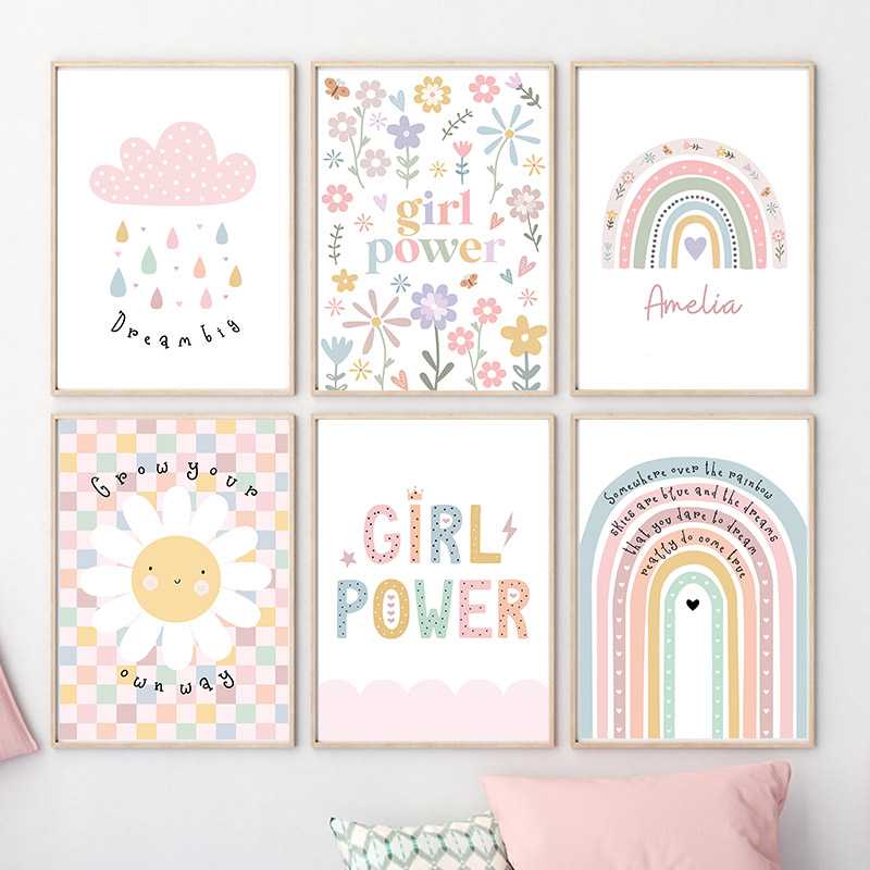 Güneş çiçek gökkuşağı bulut ka - Baby Nursery Wall Art incelemesi ve fiyatı