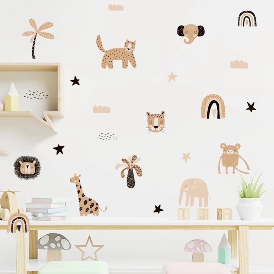 Boho Karikatür Gökkuşağı Yıldı - Baby Nursery Wallpaper incelemesi ve fiyatı