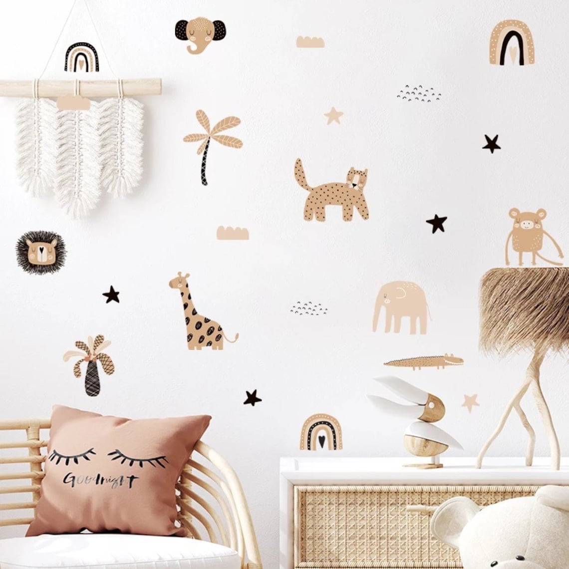 Boho Karikatür Gökkuşağı Yıldı - Baby Nursery Wallpaper incelemesi ve fiyatı