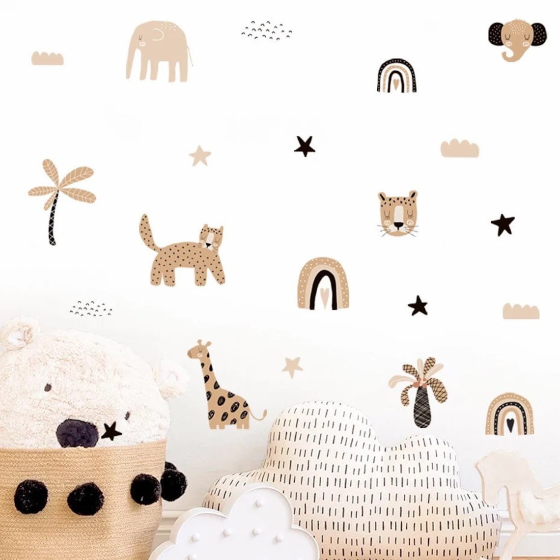 Boho Karikatür Gökkuşağı Yıldı - Baby Nursery Wallpaper incelemesi ve fiyatı